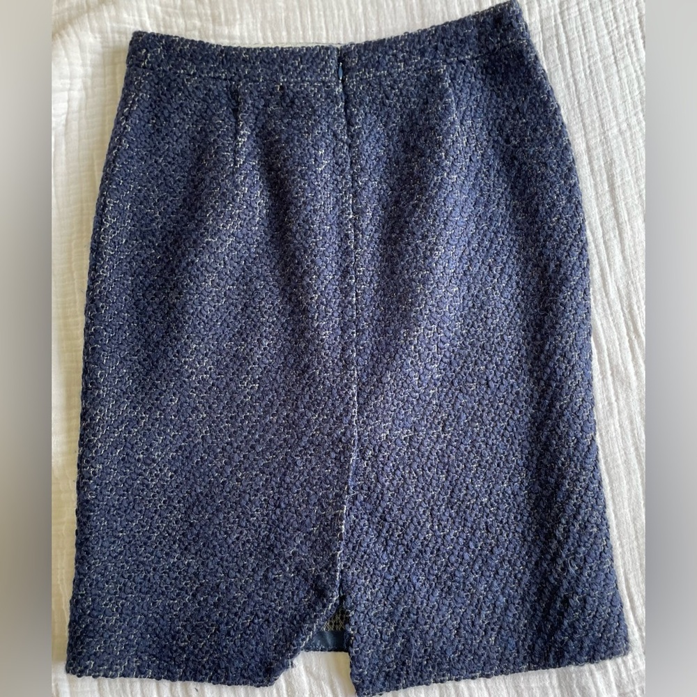 J. Crew Navy Tweed No. 2 Pencil Skirt - Picture 3 of 11